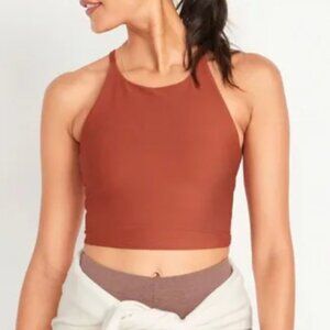 NWOT Old Navy Light Support PowerSoft Longline Sports Bra Removable Pads